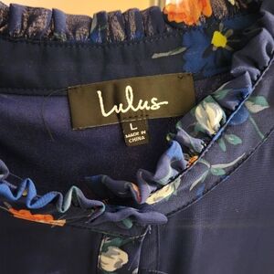 Navy Dress with Flowers